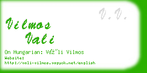 vilmos vali business card